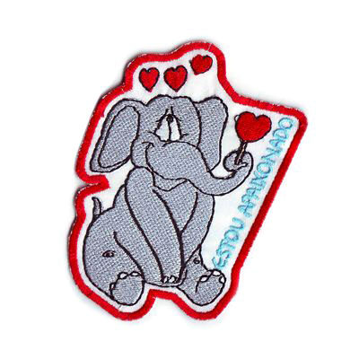 emblema elefante apaixonado